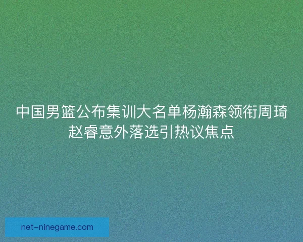 中国男篮公布集训大名单杨瀚森领衔周琦赵睿意外落选引热议焦点